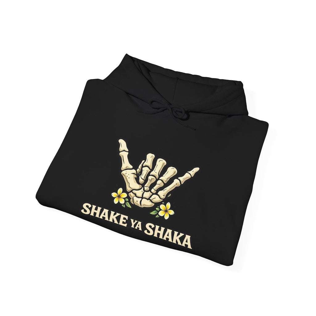 Shake Ya Shaka Hoodie — Skeleton Shaka Hand Floral Graphic Sweatshirt