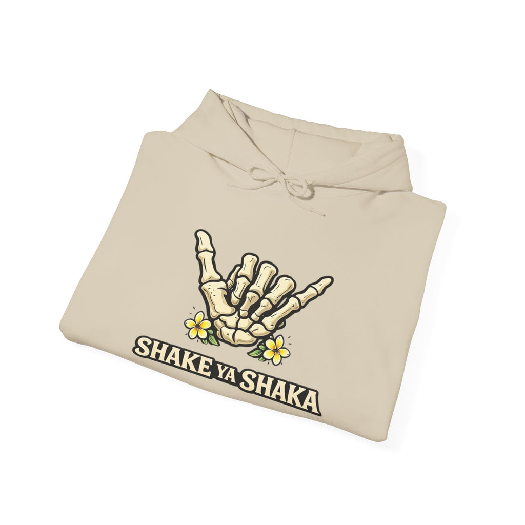 Shake Ya Shaka Hoodie — Skeleton Shaka Hand Floral Graphic Sweatshirt
