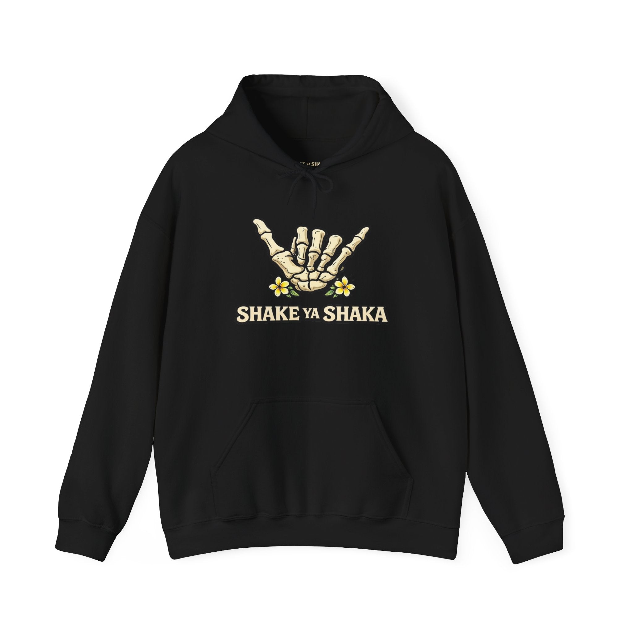 Shake Ya Shaka Hoodie — Skeleton Shaka Hand Floral Graphic Sweatshirt